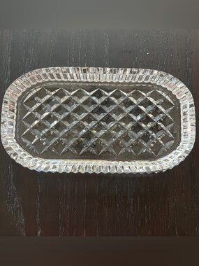 Waterford Crystal Alana Pattern Oblong Vanity Tray or Serving Tray
